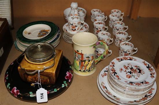 Misc china including Staffs tea set(-)